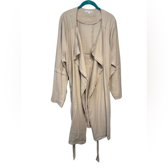 Ophelia Roe Tan Tie Wrap Trouser Jacket Size 2X - Picture 9 of 15